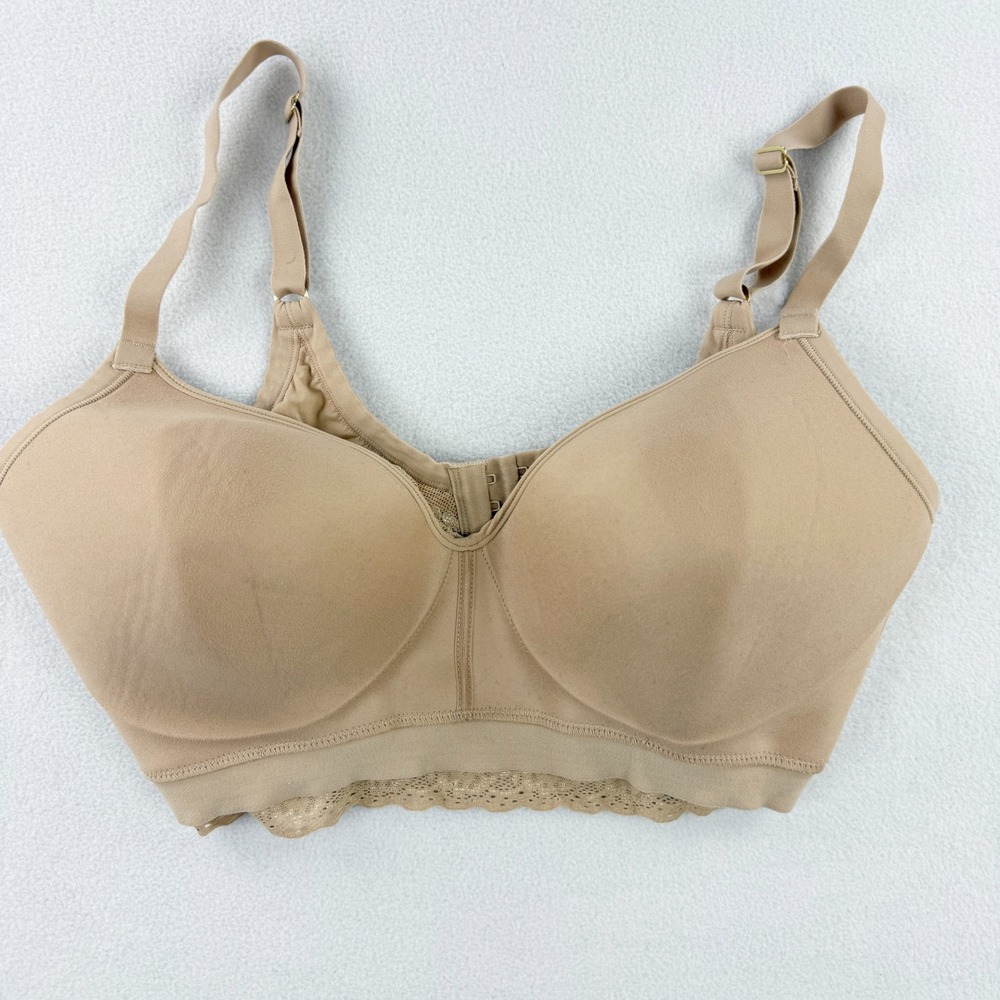 NATORI Bliss Perfection Contour Soft‎ Cup Bra Size 36 DD Womens Beige